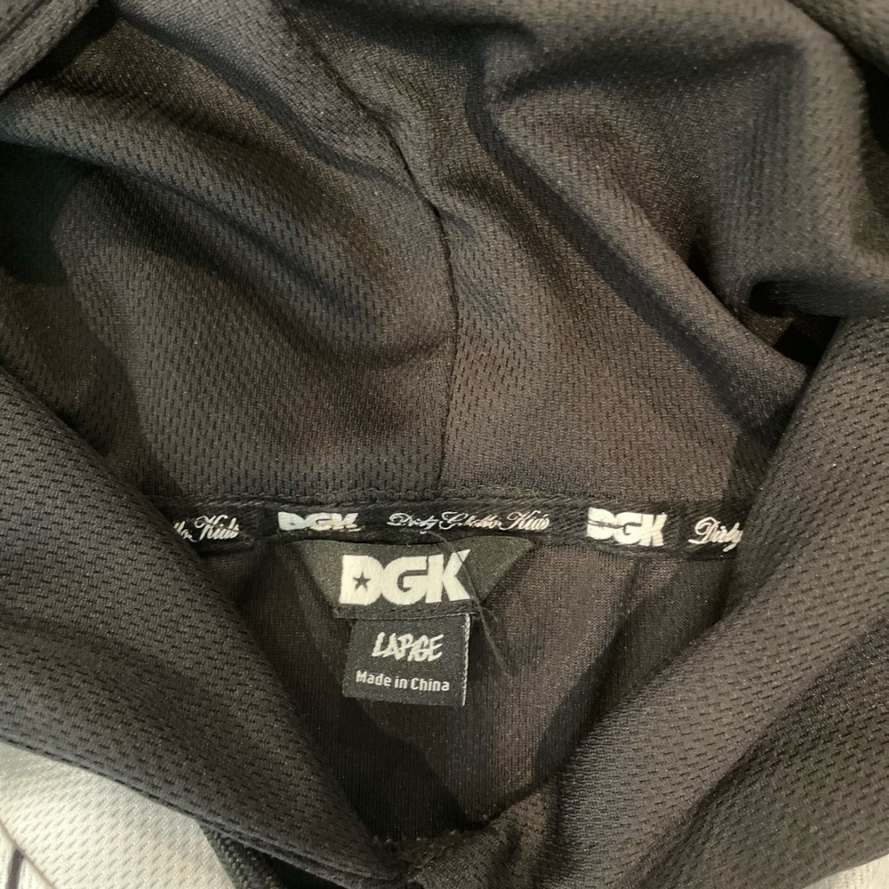 DGK Good Luck 2fer White and Black Baseball Hoodie - Picture 2 of 3